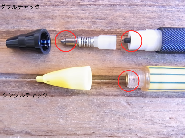 ダブルチャックとシングルチャックの比較