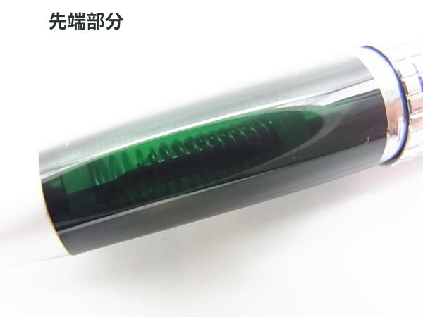 シアー感がわかるレトログリーンケリーの先端部分